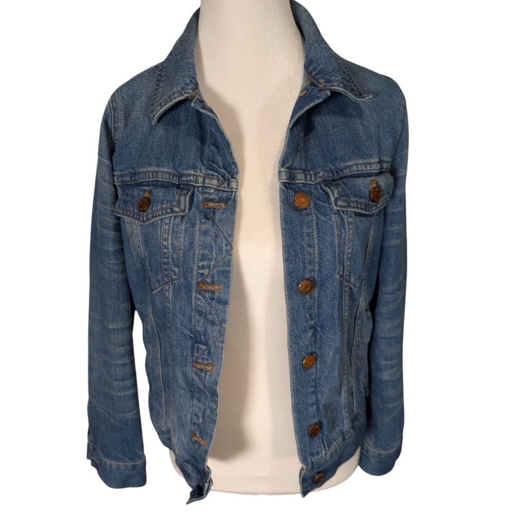 Madewell Classic Jean Jacket Medium Wash 100% Cotton Denim Women's Size M